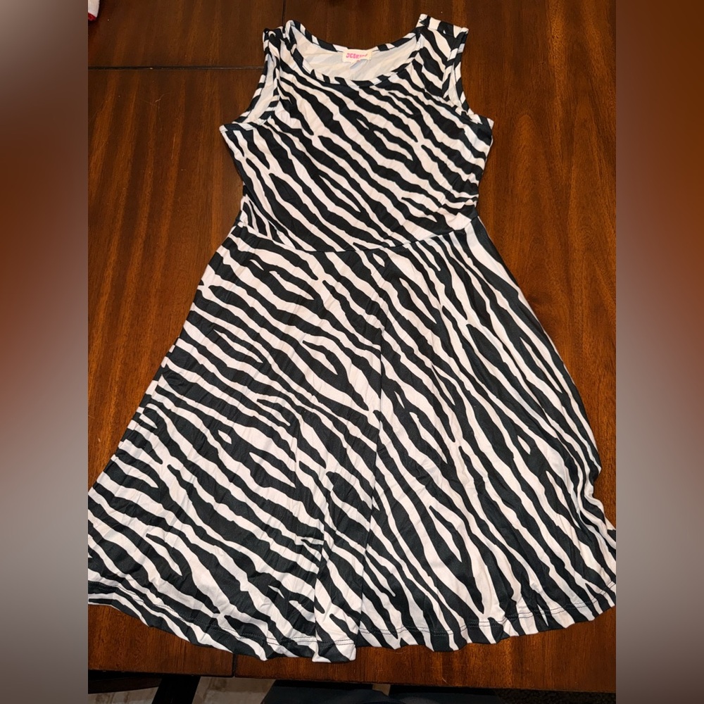 Zebra Print Sleeveless Dress